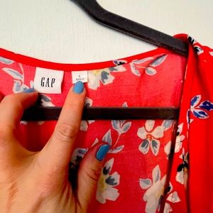 Gap floral wrap dress